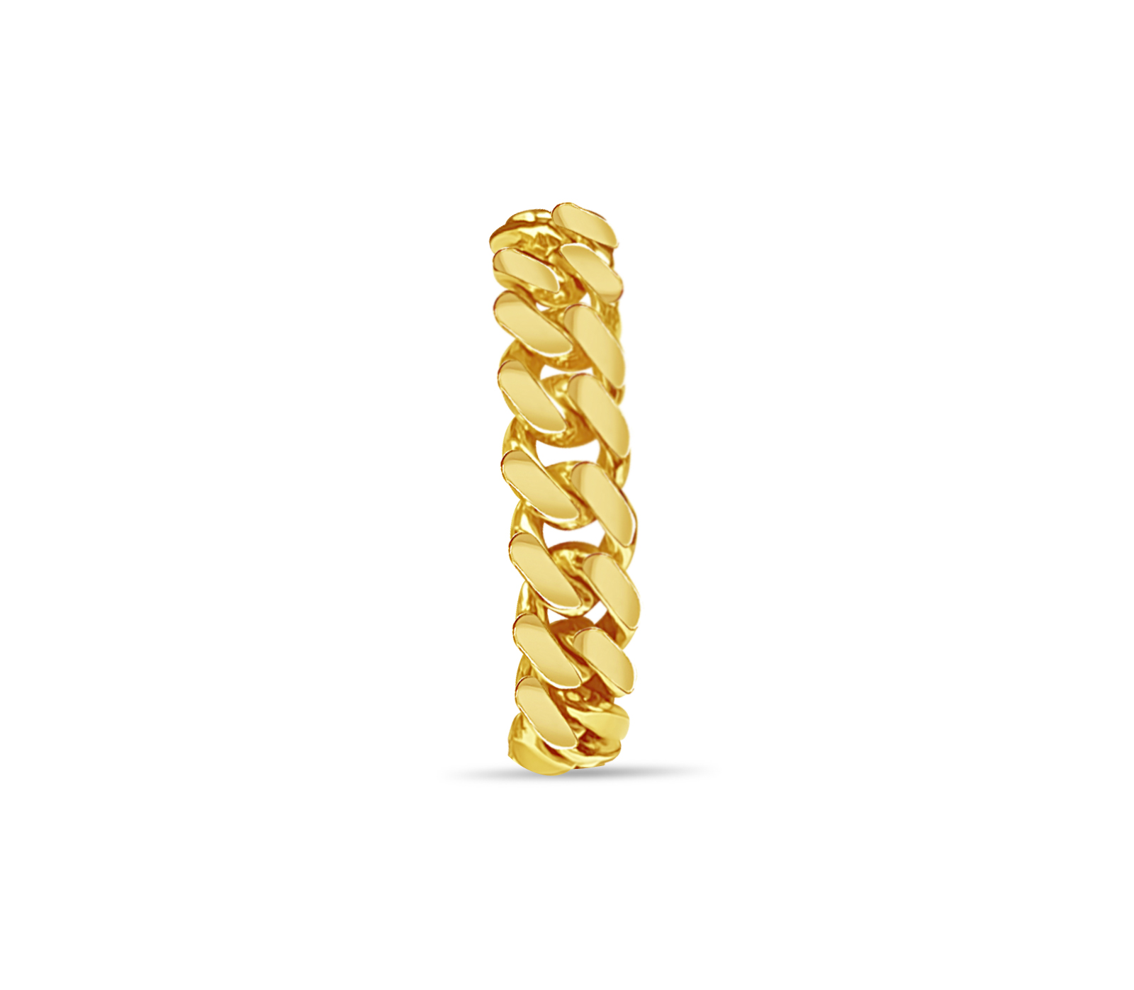 18k Solid Yellow Gold Handmade 10mm Miami Cuban Link